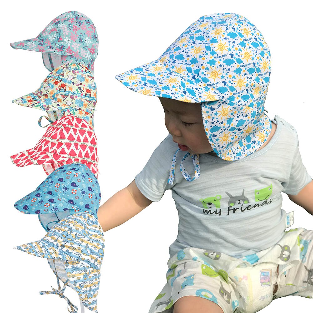 UV Protection Sun Hat Unisex Newborn Infant Toddler Kid Baby Boys Girls Summer Beach Headwear Outdoor Bucket Hat Cap Cotton